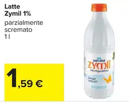 Carrefour Latte Zymil 1% parzialmente scremato offerta
