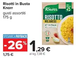 Carrefour Risotti in Busta Knorr offerta