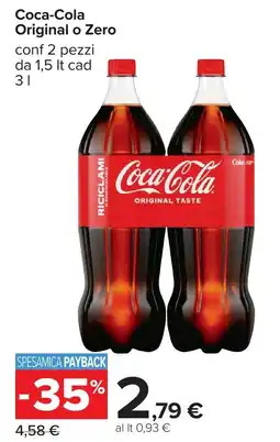 Carrefour Coca-Cola Original o Zero offerta