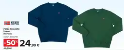 Carrefour Felpa Girocollo Uomo Norway offerta