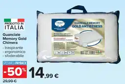 Carrefour Guanciale Memory Gold Chimera offerta