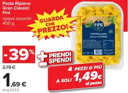 Carrefour Tortelloni alla carne Fini offerta