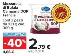 Carrefour Mozzarella di Bufala Campana DOP Francia offerta