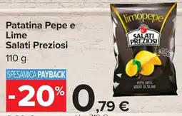 Carrefour Patatina Pepe e Lime Salati Preziosi offerta