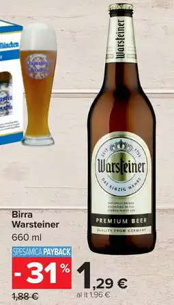 Carrefour Birra Warsteiner offerta