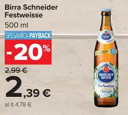 Carrefour Birra Schneider Festweisse offerta