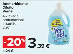 Carrefour Ammorbidente Diluito Vernel offerta