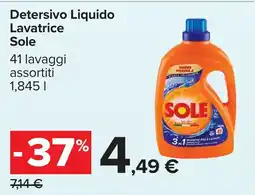 Carrefour Detersivo Liquido Lavatrice Sole offerta