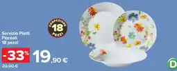 Carrefour Servizio Piatti Floreali offerta