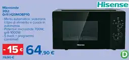 Carrefour Microonde Grill Hisense offerta