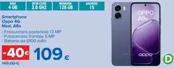 Carrefour Smartphone Oppo 4G Mod. A6x offerta