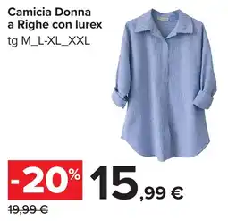 Carrefour Camicia Donna a Righe con lurex offerta