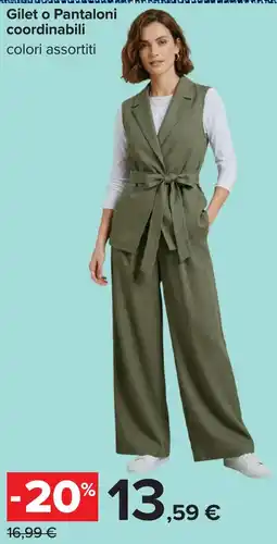 Carrefour Gilet o Pantaloni coordinabili offerta
