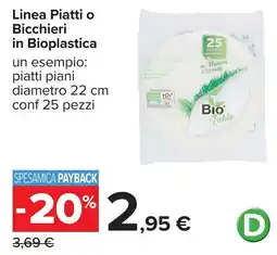 Carrefour Piatti in Bioplastica Bio Table offerta