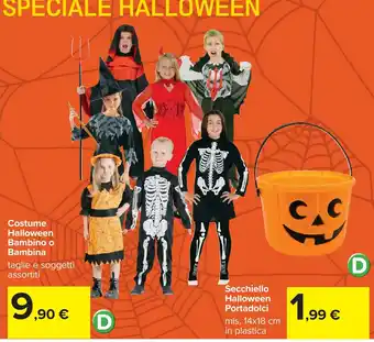 Carrefour Costume Halloween Bambino o Bambina offerta