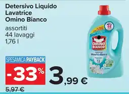 Carrefour Detersivo Liquido Lavatrice Omino Bianco offerta