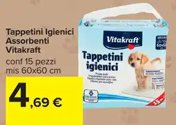 Carrefour Tappetini igienici Vitakraft offerta