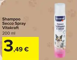 Carrefour Shampoo Secco Spray Vitakraft offerta