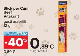 Carrefour Stick per Cani Beef Vitakraft offerta