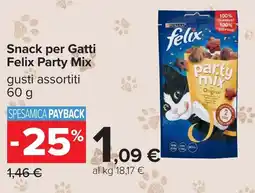 Carrefour Snack per Gatti Felix Party Mix offerta