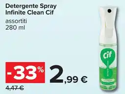 Carrefour Detergente Spray Infinite Clean Cif offerta