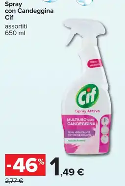 Carrefour Spray con Candeggina Cif offerta