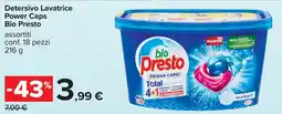 Carrefour Detersivo Lavatrice Power Caps Bio Presto offerta