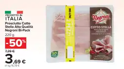 Carrefour Market Prosciutto Cotto Stella Alta Qualità Negroni Bi-Pack offerta