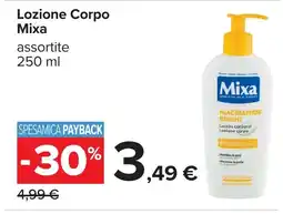 Carrefour Lozione Corpo Mixa offerta