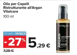 Carrefour Olio per Capelli Ristrutturante all'Argan Vitalcare offerta