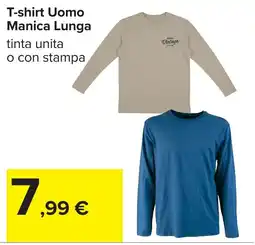 Carrefour T-shirt Uomo Manica Lunga offerta
