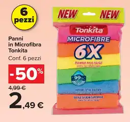 Carrefour Market Panni in Microfibra Tonkita offerta
