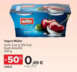 Carrefour Market Yogurt Müller offerta