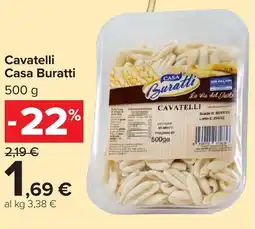 Carrefour Market Cavatelli Casa Buratti offerta