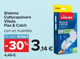 Carrefour Market Sistema Catturapolvere Vileda Flex & Catch offerta