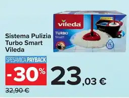 Carrefour Market Sistema Pulizia Turbo Smart Vileda offerta