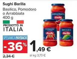 Carrefour Market Sughi Barilla Basilico, Pomodoro o Arrabbiata offerta