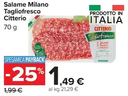 Carrefour Market Salame Milano Tagliofresco Citterio offerta