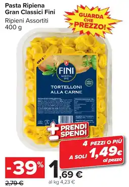 Carrefour Market Tortelloni alla carne Fini offerta