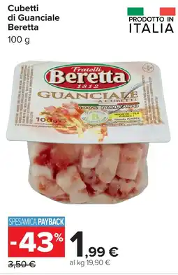 Carrefour Market Cubetti di Guanciale Beretta offerta