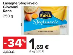 Carrefour Market Lasagne Sfogliavelo Rana offerta