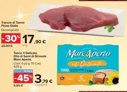 Carrefour Market Trancio di Tonno Pinne Gialle Decongelato offerta