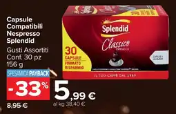 Carrefour Market Capsule compatibili Nespresso Splendid Classico offerta
