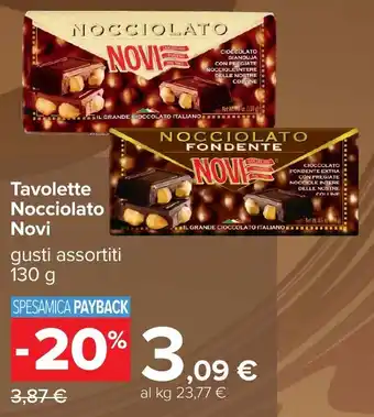 Carrefour Tavolette Nocciolato Novi offerta