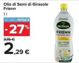 Carrefour Olio di Semi di Girasole Frienn offerta