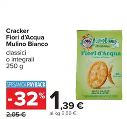 Carrefour Cracker Fiori d'Acqua Mulino Bianco offerta