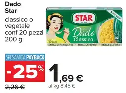Carrefour Dado Star classico offerta