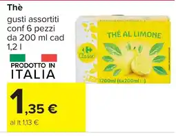 Carrefour Thé al limone Carrefour Classic offerta