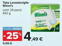 Carrefour Tabs Lavastoviglie Winni's offerta