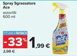 Carrefour Spray Sgrassatore Ace offerta